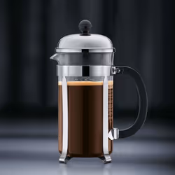 BODUM Chambord 8 Cup French Press Coffee Maker, Chrome, 1.0 l, 34 oz