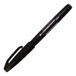 Pentel Fude Touch Sign Pen Black Felt Pen Like Brush Stroke (SES15C-A)