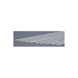 EverGreen EVG127 0.20 x 0.156 in Styrene Strips Railroad Scratch Building Supply, White
