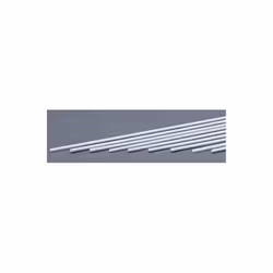EverGreen EVG164 0.08 x 0.08 in. Styrene Strips Railroad Scratch Building Supply, White