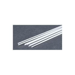 EverGreen EVG219 0.03 in. Styrene Round Rod Railroad Building Supply, Solid White