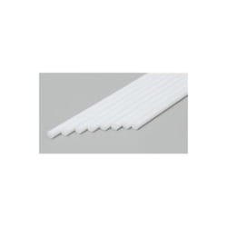 EverGreen EVG221 0.47 in. Styrene Round Rod Railroad Scratch Building Supply, White