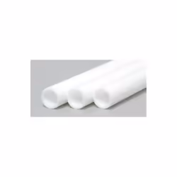 EverGreen EVG229 0.28 in. Styrene Tube Railroad Scratch Building Supply, White