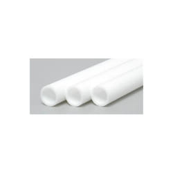 EverGreen EVG229 0.28 in. Styrene Tube Railroad Scratch Building Supply, White
