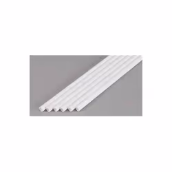 EverGreen EVG427 0.22 in. Plastic Styrene Round Tube Railroad Scratch Building Supply, Opaque White