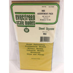 Evergreen 9905 Polystyrene 0.01" Transparent Sheets Combo x5 6" x 12"