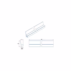Croydex Rigid Shower Screen Wiper Seal Kit Fitting 4-6 mm Thick Panels, 1000mm