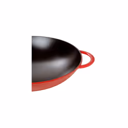 Staub 40509-898-0 Cast Iron Wok, including Glass Lid and Removable Grid Insert, Suitable for induction, ? 37 cm, 5.7 L, Cherry Red