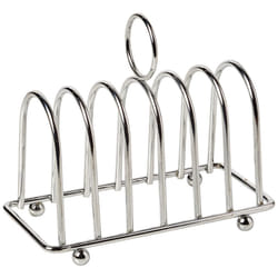 Apollo The HOUSEWARES Brand Chrome Toast Rack  6 Slice  Size 13x14x7cm  Chrome