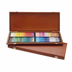 MUNGYO Oil Pastel Set for Artists - 72 Vivid Colors in Wooden Box Smo
