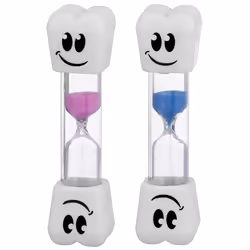 Smile Tooth 2 Minute Sand Timer Assorted Colors (2 Pack)