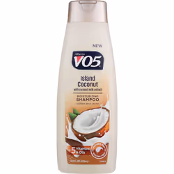 VO5 Moisturizing Shampoo - 12.5 Fl Oz - Island Coconut Leaves Hair Looking Vibrant and Beautiful  White