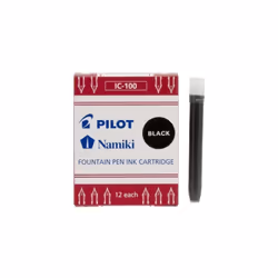 Namiki IC100 Fountain Pen Ink Cartridge, Black, 12 Cartridges per Pack (Pack of 2)
