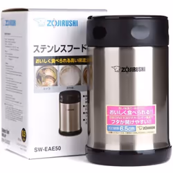 Zojirushi Steel Food Jar  16.9-Ounce  Black/Stainless