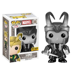 5Star-TD Funko Pop! Marvel Black/White Loki with Helmet Figure #36 HOT Topic Exclusive