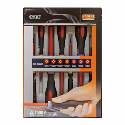 Bahco 9888S BE-9888s VDE Ergo Slot/Pozi Screwdriver Set (7 Pieces)