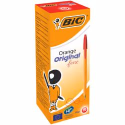 Bic Orange Fine Ballpoint Pens Fine Point (0.8 mm) Red Ink Box of 2