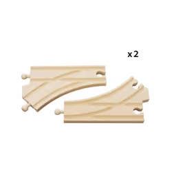 BRIO World - 33346 Curved Switching Tracks | 2 Piece Toy Train Accessory for Kids Ages 3 and Up