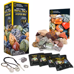 NATIONAL GEOGRAPHIC Rock Tumbler Refill Kit - 1 Lb. Jasper Rocks for T