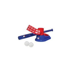 Franklin Sports Kids Baseball Pitching Machine - Pop A Pitch Baseball Batting Machine with Youth Bat + 3 Plastic Baseballs - Boys + Girls Baseball Toy