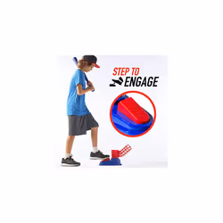 Franklin Sports Kids Baseball Pitching Machine - Pop A Pitch Baseball Batting Machine with Youth Bat + 3 Plastic Baseballs - Boys + Girls Baseball Toy