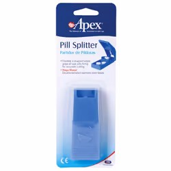 Apex Pill Splitter - Pill Cutter For Small Pills Thru Large Pills - Includes Long Lasting Double Beveled Stainless Steel Blade Splitter - Assorted Col