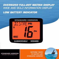 Standard Horizon HX400 W/SBR-29LI, Handheld VHF Marine Radio Radio Standard Packaging