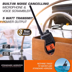 Standard Horizon HX400 W/SBR-29LI, Handheld VHF Marine Radio Radio Standard Packaging