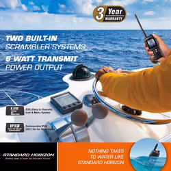 STANDARD HORIZON HX890BK VHF-HH, 6 Watt, w/GPS&FM Rcvr