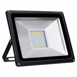 LIGHTHOUSE 80W LED COB FLOODLIGHT, WARM WHITE, IP65, BLACK, 5600lm