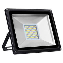 LIGHTHOUSE 80W LED COB FLOODLIGHT, WARM WHITE, IP65, BLACK, 5600lm