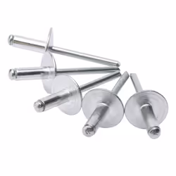 ISPINNER 50pcs 3/16 x 5/8 Large Flange Aluminum Blind Rivets  4.8 x 16mm Pop Rivets Silver