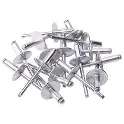 ISPINNER 50pcs 3/16 x 5/8 Large Flange Aluminum Blind Rivets  4.8 x 16mm Pop Rivets Silver