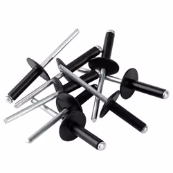 ISPINNER 50pcs 3/16 x 3/4 Large Flange Aluminum Blind Rivets  4.8 x 20mm Pop Rivets Black