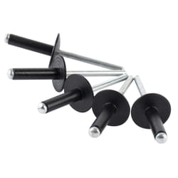 ISPINNER 50pcs 3/16 x 1 Large Flange Aluminum Blind Rivets  4.8 x 25mm Pop Rivets Black