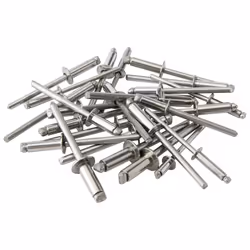 ISPINNER 50pcs 1/8 x 1/2 Stainless Steel Blind Rivets  3.2 x 12.7mm Pop Rivets  Pack of 50