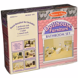 Melissa & Doug Doll-House Furniture- Bathroom Set