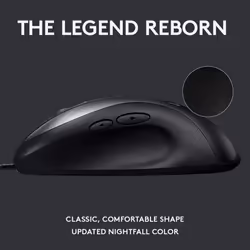 Logitech MX518 Gaming-Grade Optical Mouse PC Mouse, PC/Mac, 2 Ways