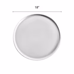 Thunder Group Aluminum Pizza Tray, 18 Inch, Coupe