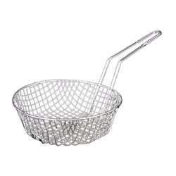 Excellant? 8-Inch Round Nickel Plated Culinary Basket Coarse Mesh
