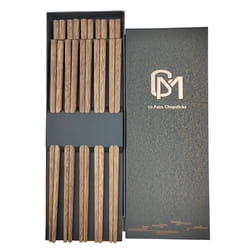 M.G Wenge Wood Chopsticks 10 Pairs Wooden Chopsticks Chinese Japanese Korean Reusable Wood Chopsticks Dishwasher Safe Chopsticks(9.8inch)