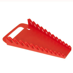 Ernst Manufacturing 5015 Gripper Wrench Organizer with Ergonomic Design  Holds 12 Wrenches  Red