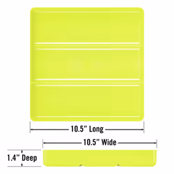 Ernst Manufacturing Toolbox Tray: High Visibility Stackable Organizer Tray with 3 Compartments - Ideal for Trades  Mechanics  Electricians  Plumbers