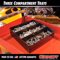 Ernst Tool Garage Organizer Tray  Green  3-Compartments