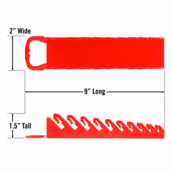 Ernst Manufacturing - E5074 5074-Red Gripper Stubby Wrench Organizer  10 Tool  Red