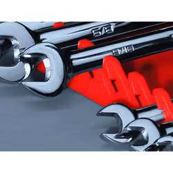 Ernst Manufacturing 5080 7-Wrench Gripper Portable Wrench Organizer - Easy Single-Handed Operation  Fits 1/4"""" to 5/8"""" & 6-12 mm  Red