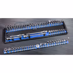 Ernst 8451 3-Rail Socket BossÂ® Storage Organiser Twist Lock 18" Blue