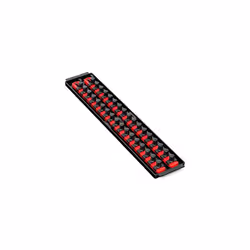 Ernst Manufacturing 19-Inch Socket Boss 2-Rail 1/2-Inch-Drive Socket Organizer, Red (8454)