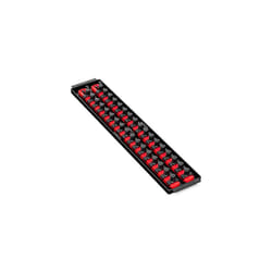 Ernst Manufacturing 19-Inch Socket Boss 2-Rail 1/2-Inch-Drive Socket Organizer, Red (8454)