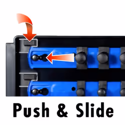 Ernst 8456 3/8" Socket BossÂ® Organiser 2-Rail Twist Lock 18" Blue
